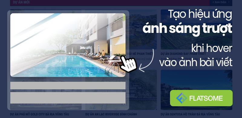 Giuseart.com thêm hiệu ứng ánh sáng khi rê chuột vào ảnh bài viết